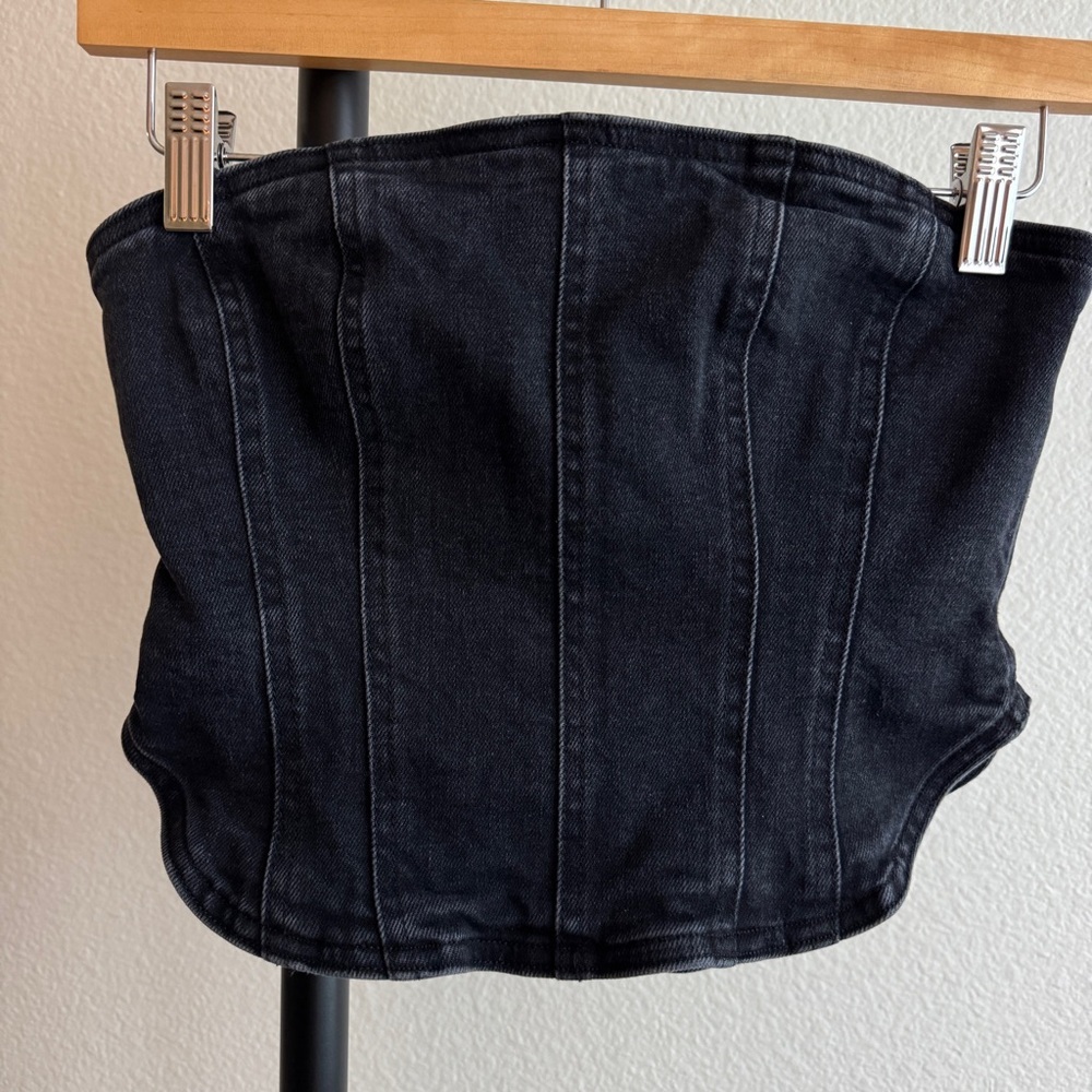 Denim Forum bustier top